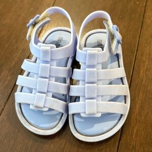 Mini Melissa Light Purple Jelly Sandals with Gold Buckle